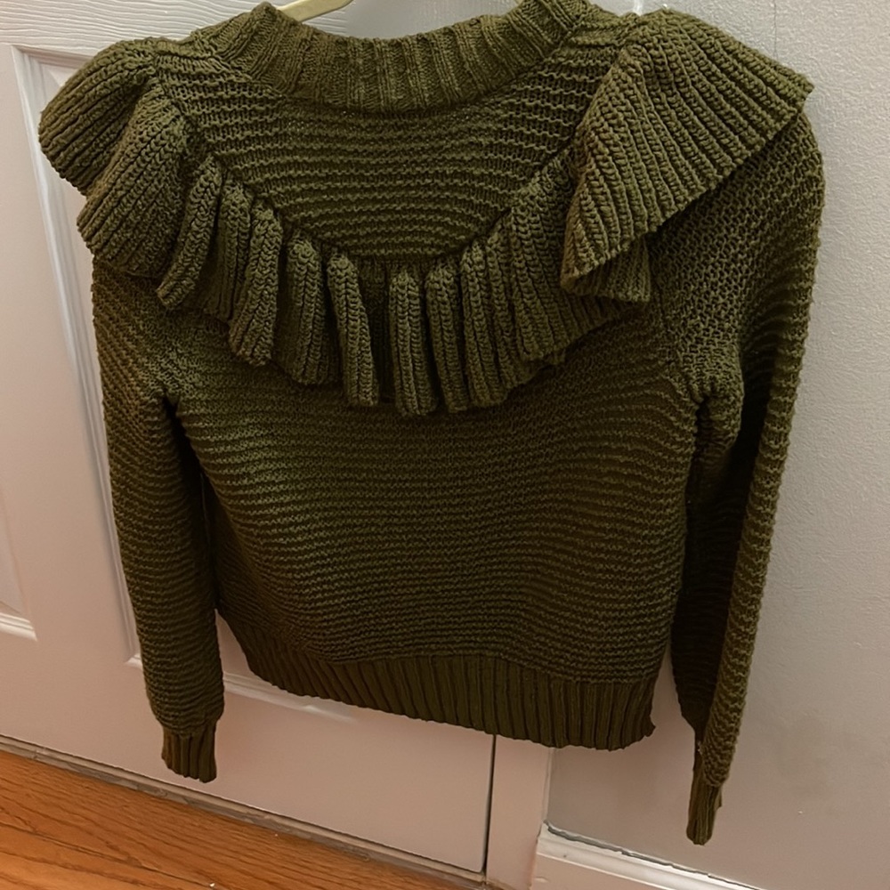 Madewell ruffle front cardigan XXS new with tags - Picture 5 of 7